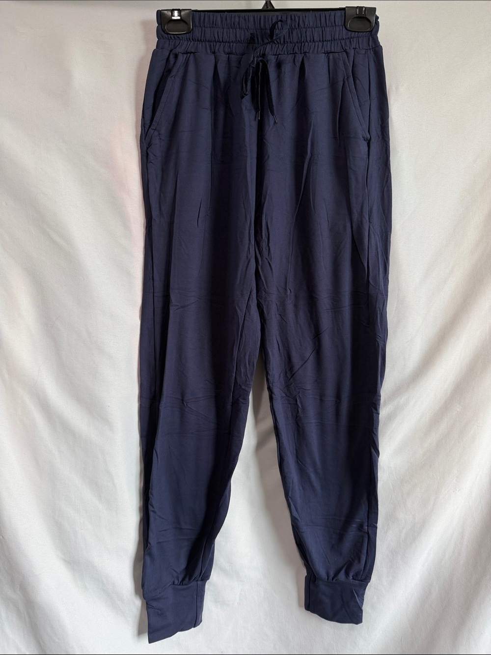 Women's Navy Elastic-Waist Jogger Pants